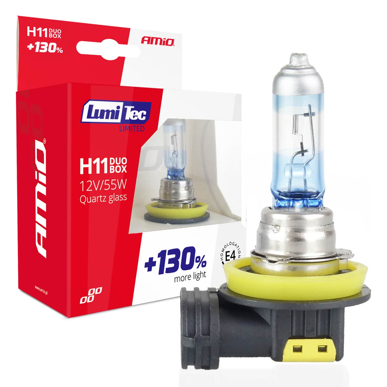Amio H11 LumiTec Limited +130% 12V 55W 2tk.