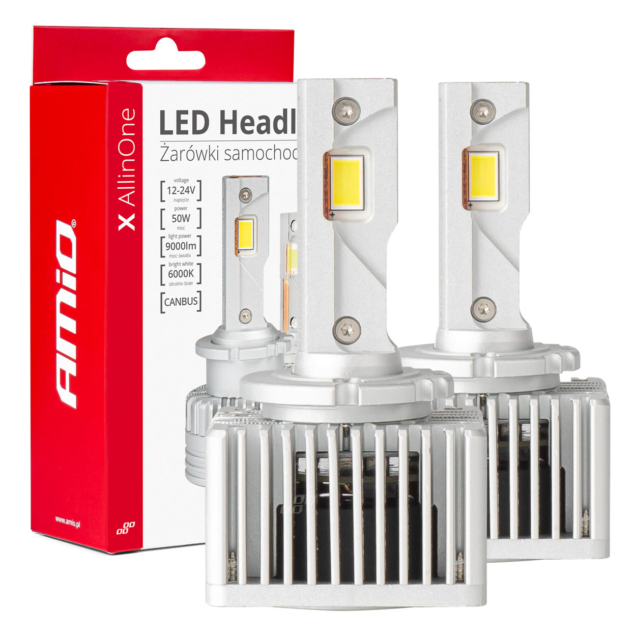 Amio pirn led D1S D3S D8S 12/24V 50W canb