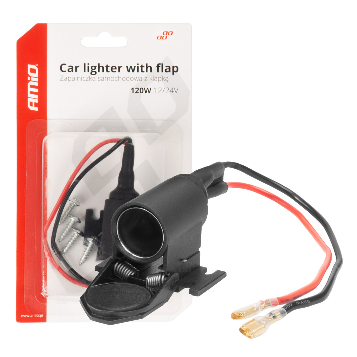 Amio Auto sigaretisüütaja pistik klapiga 12v 24v