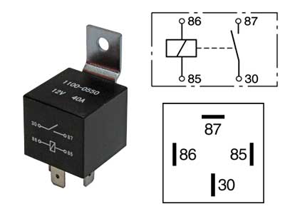 Relee 12v 30/40A 4-klemmi