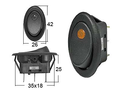 Klahvlüliti LED 0 -1 18x35 kollane