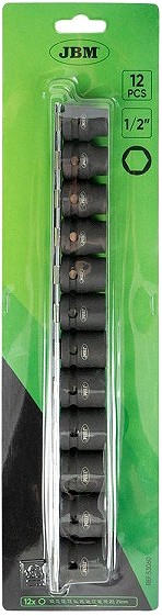 JBM  löökpadrunite kompl. 12-osa 1/2" 10-21mm siinil