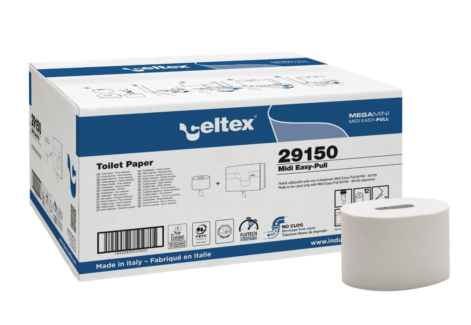 Celtex Midi tualettpaber, 2-kihiline,150m 12tk/pk