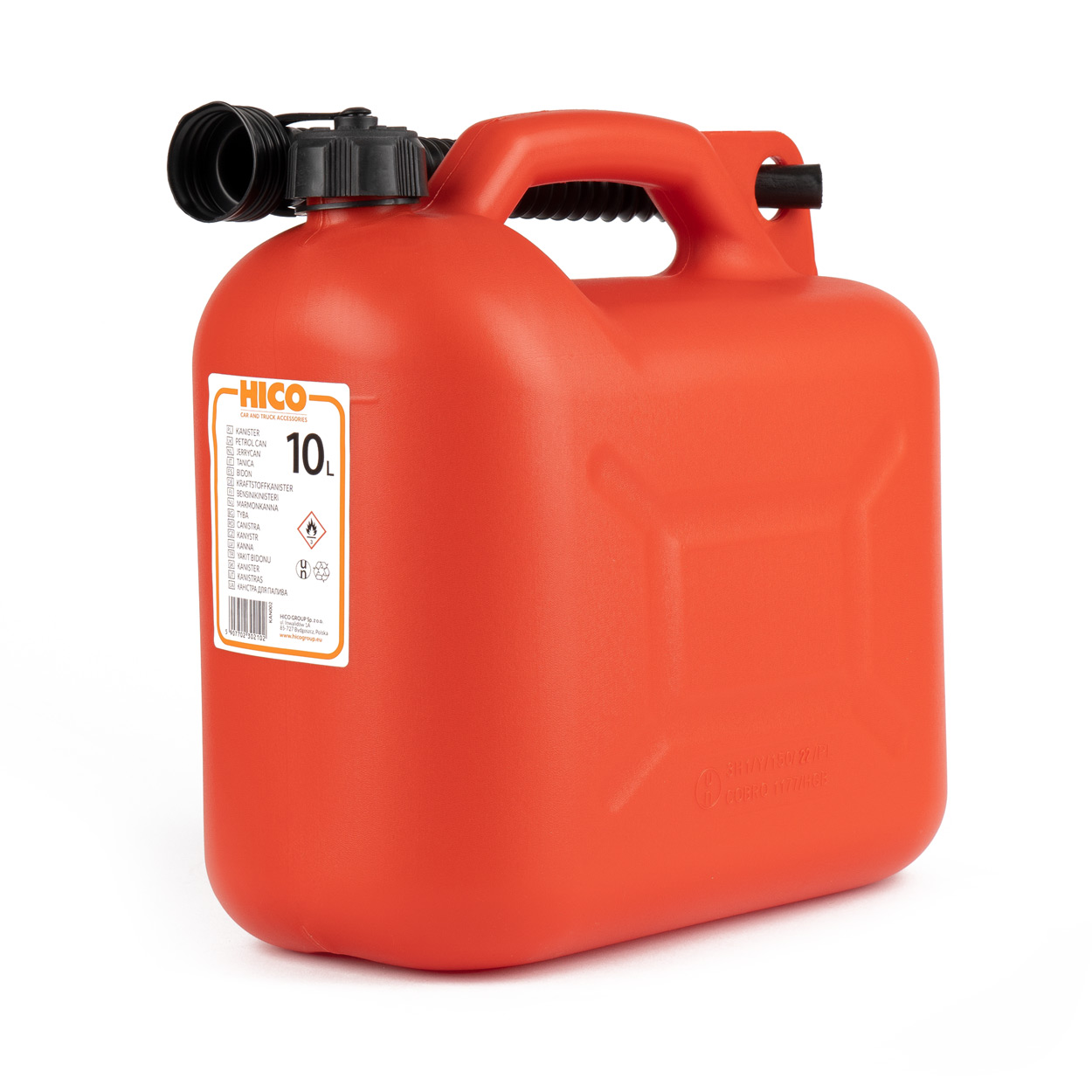 Kanister 10L punane,plast