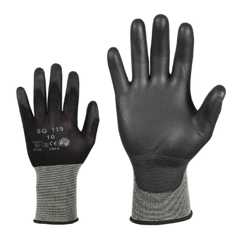 Nailonsõrmik PU kate peopesas, õhuke, touch must nr 9