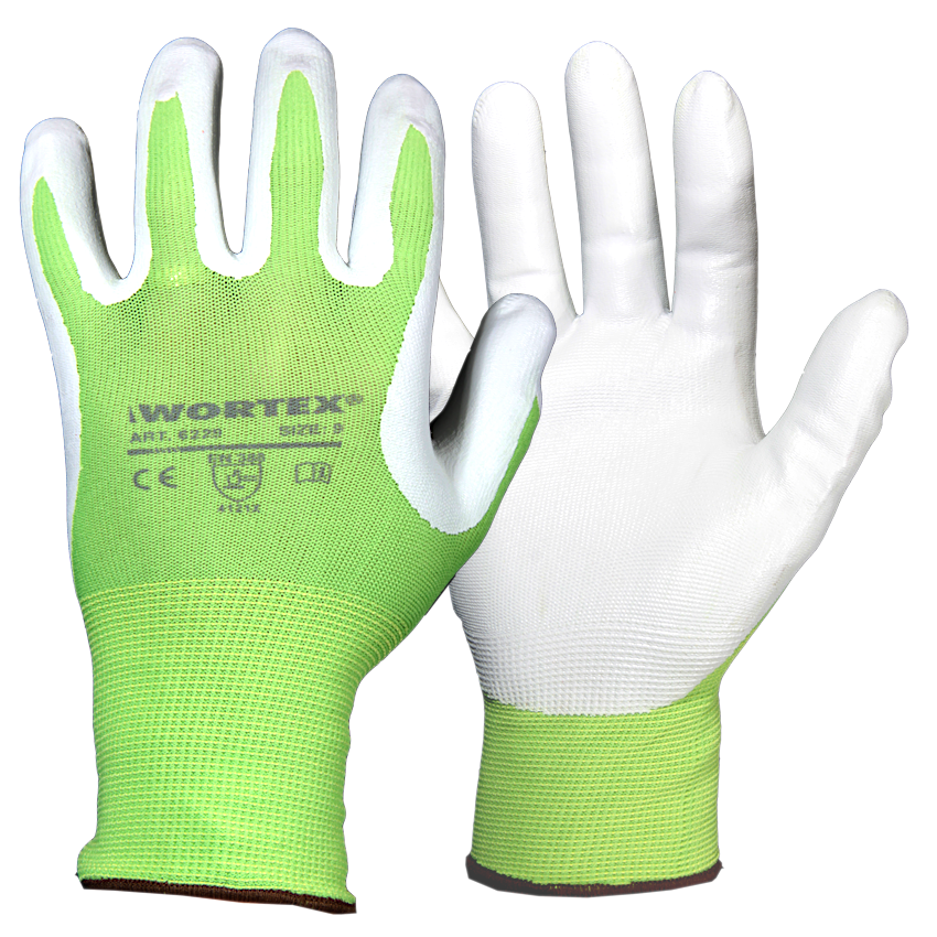 Nailonist sõrmik nitriiliga peopesa nr.6 XS roheline