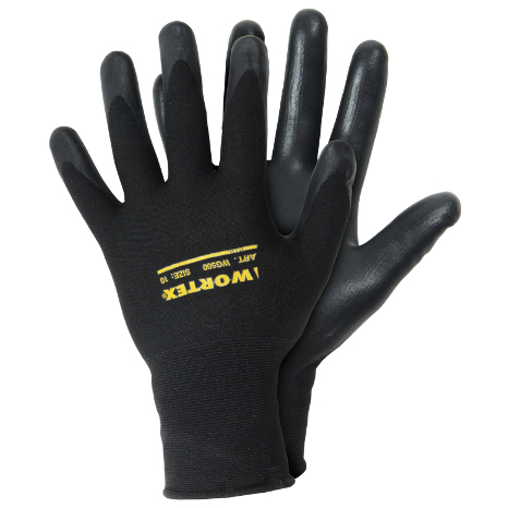 Wortex WG500 mustad Skintek kattega sõrmikud nr9