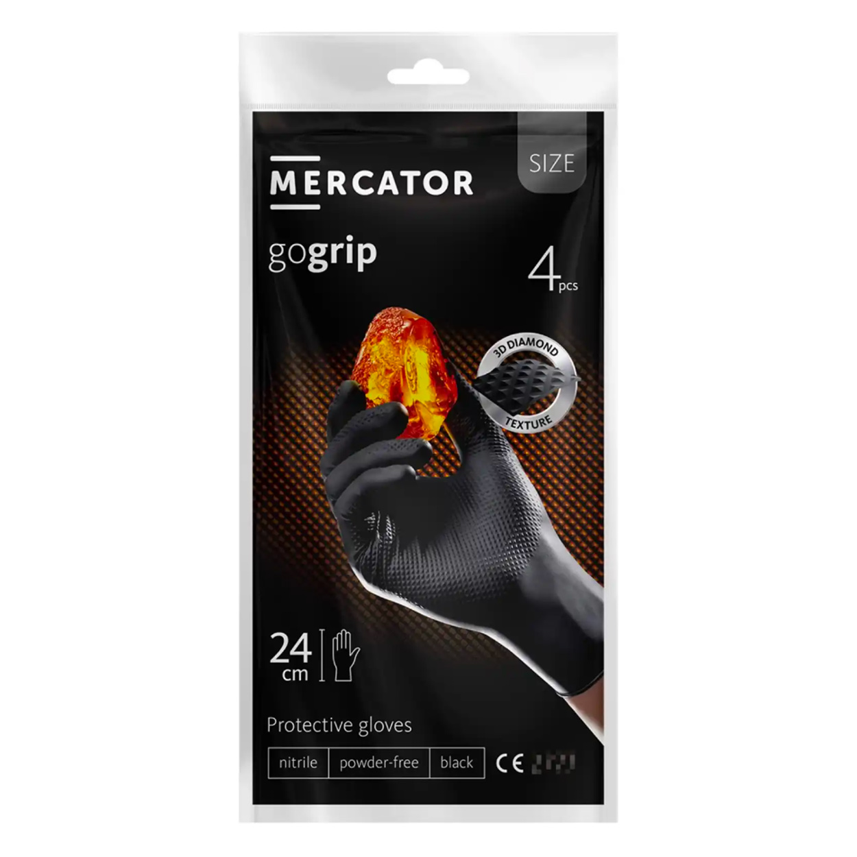 Nitriilkinnas Mercator GoGrip must M 4tk