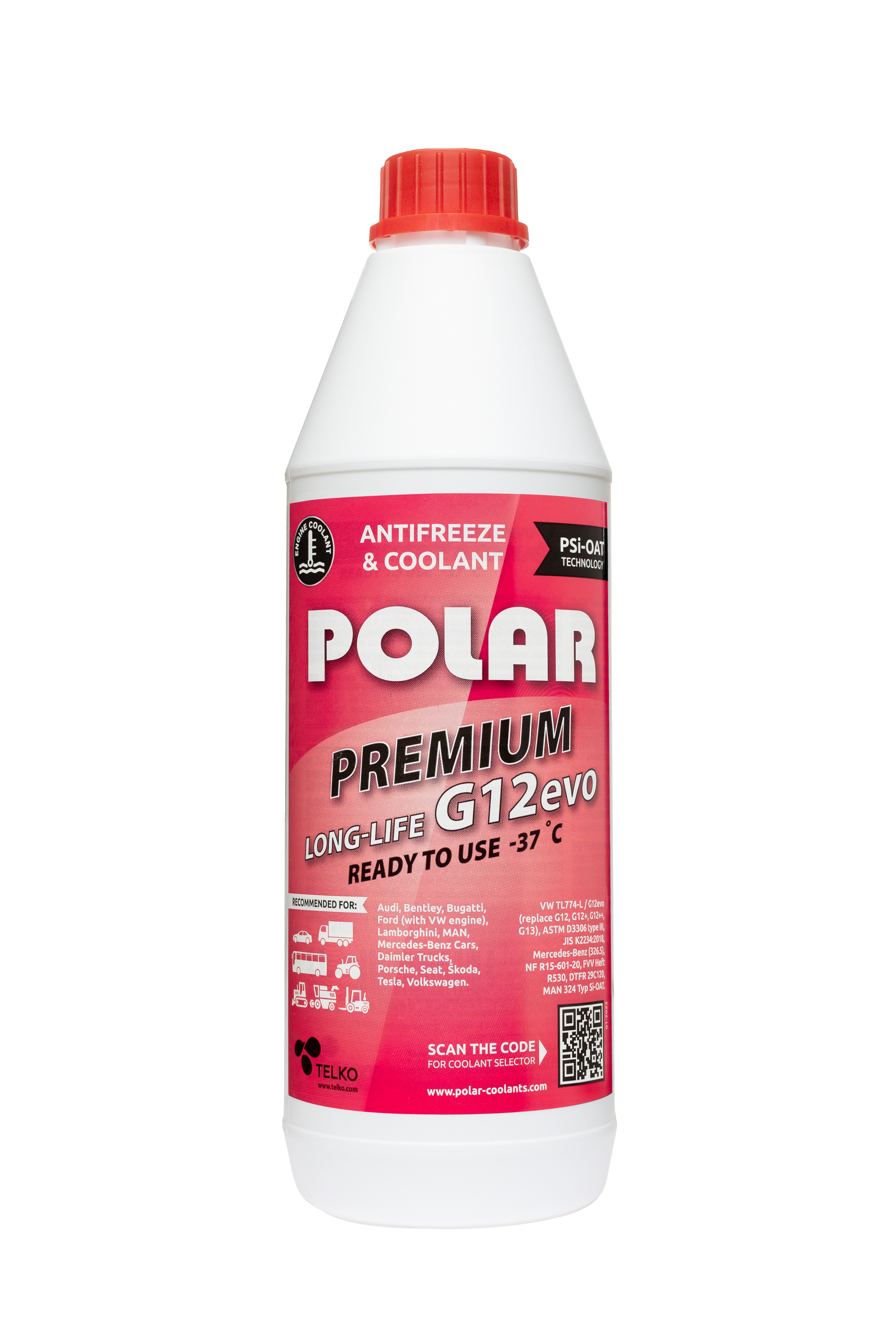 Polar jahutusvedelik Premium Long-Life VAG/G12evo -37°C 1L